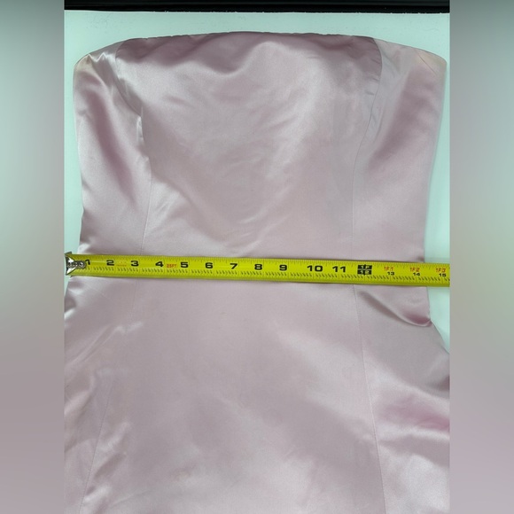 Ralph Lauren Collection Purple Label Silk Midi Dress Pink 1999 90s Strapless - Picture 9 of 16